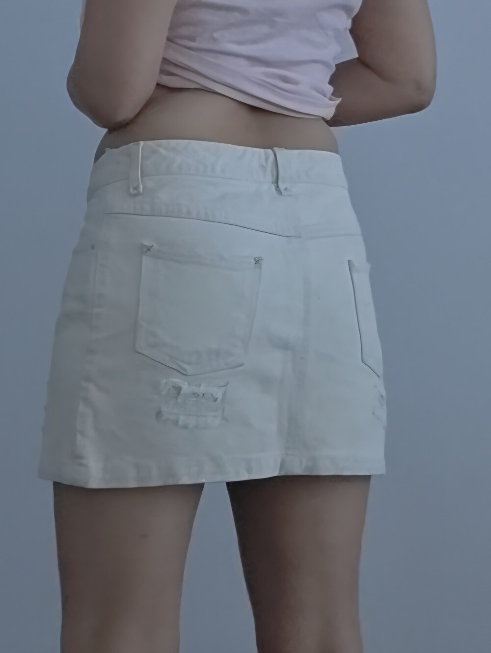 Dolce and Gabbana. Mini skirt denim off white color